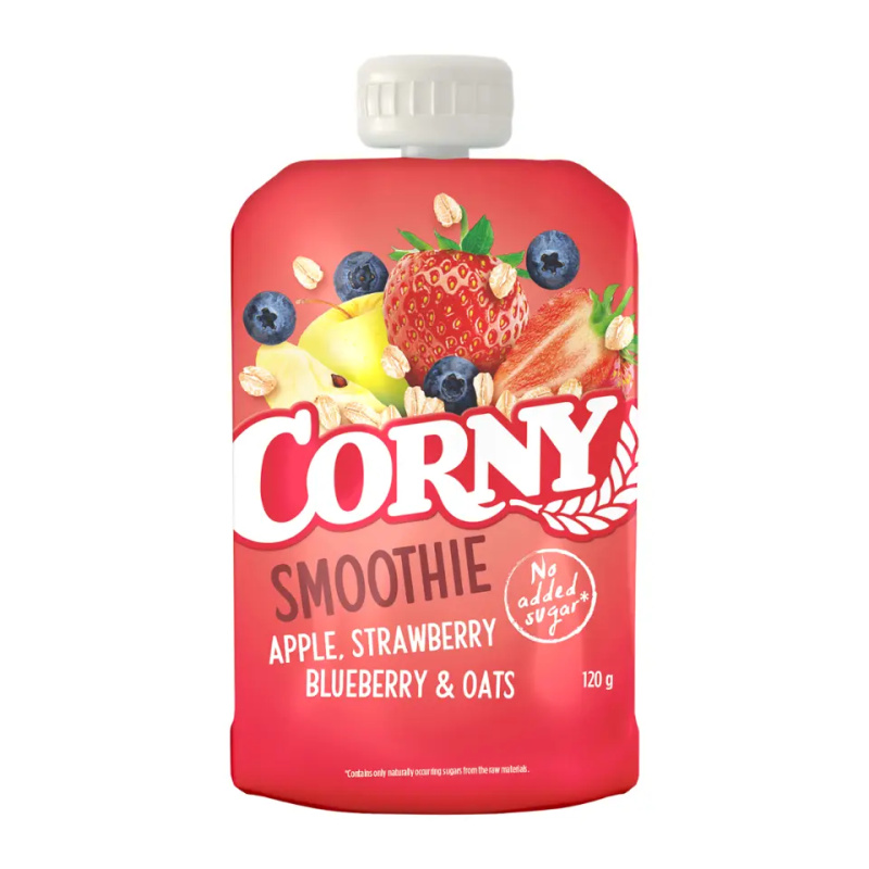 Corny Smoothie jablko, jahoda, borůvka, ovesné vločky