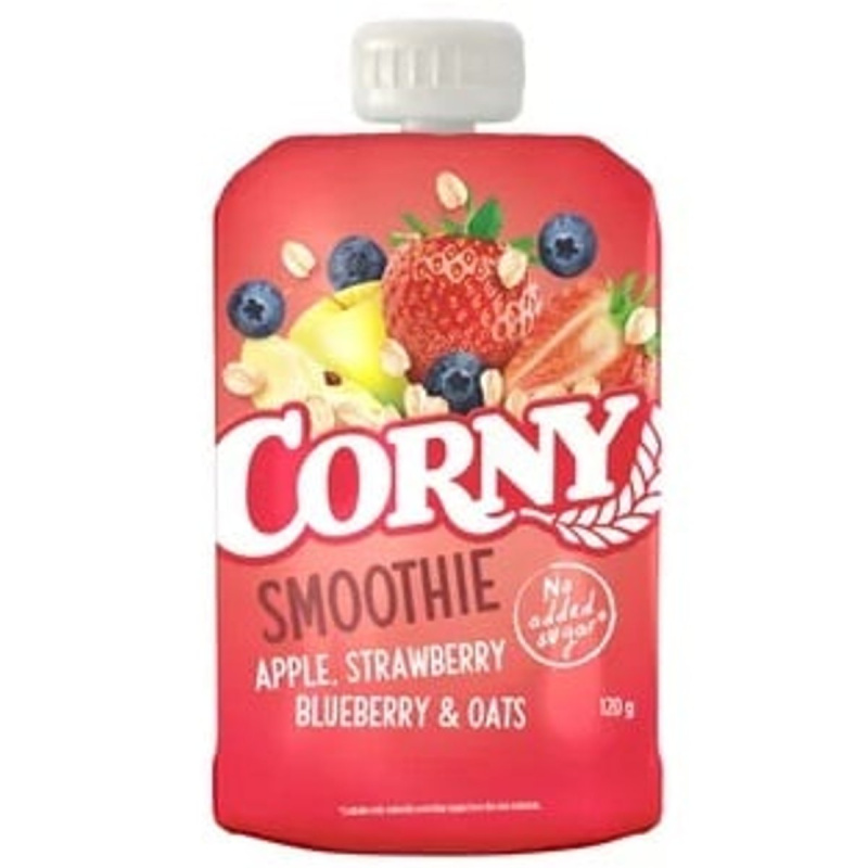Corny Smoothie jablko, jahoda, borůvka, ovesné vločky