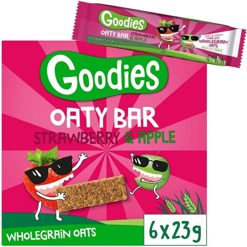 Goodies Ovesné tyčinky jahoda a jablko 6×23 g