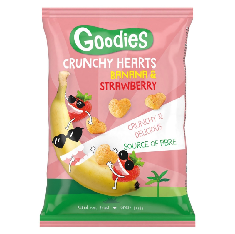 Goodies Křupky srdíčka banán a jahoda