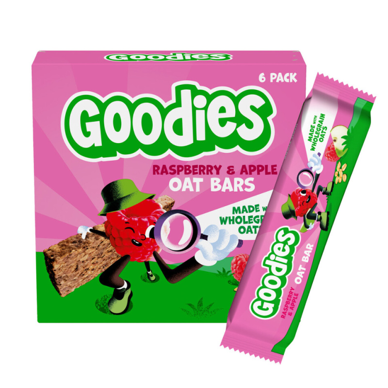 Goodies Ovesné tyčinky malina a jablko 6×23 g