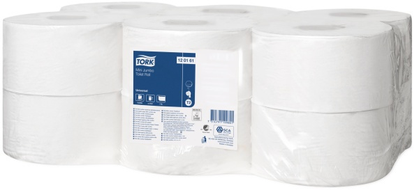 Tork 120161  Mini Jumbo toaletní papír, 1vrstvý - 12 rolí