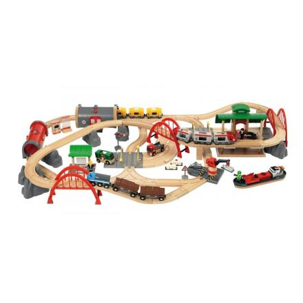 Brio 33052 Vláčkodráha Deluxe se zvuky a světly v plastovém boxu