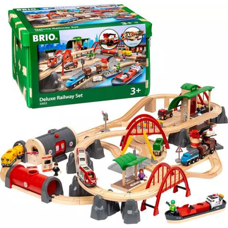 Brio 33052 Vláčkodráha Deluxe se zvuky a světly v plastovém boxu