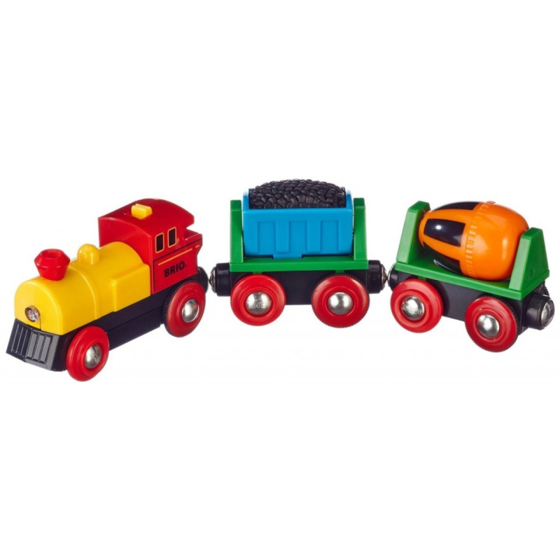 BRIO Elektrická mašinka s vagónky a světly