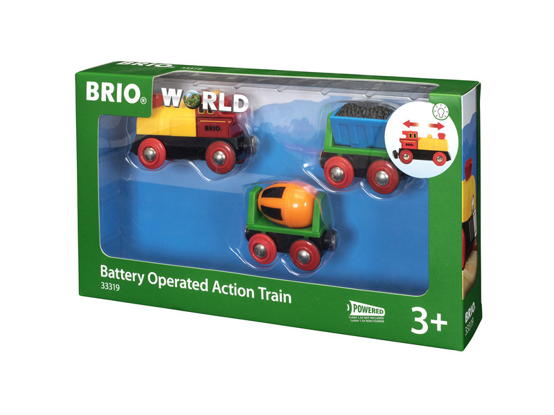 BRIO Elektrická mašinka s vagónky a světly