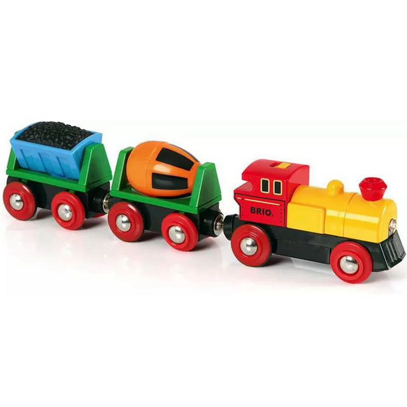 BRIO Elektrická mašinka s vagónky a světly