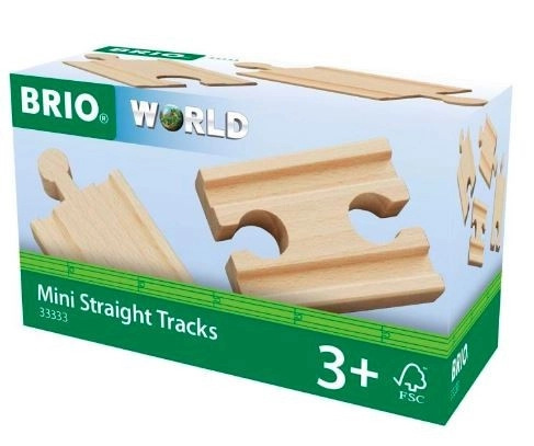 Brio 33333 Mini koleje rovné, spojky, 54mm, 4 ks