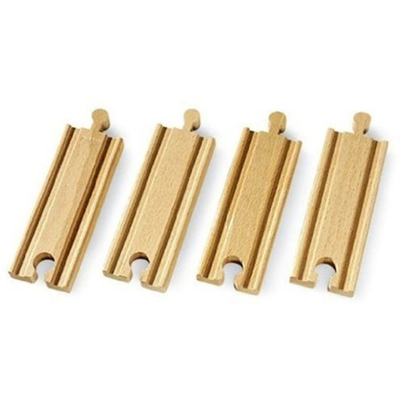 Brio 33334 Krátké koleje rovné, 108 mm, 4 ks