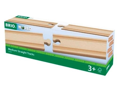 BRIO Střední koleje rovné, 144 mm, 4 ks