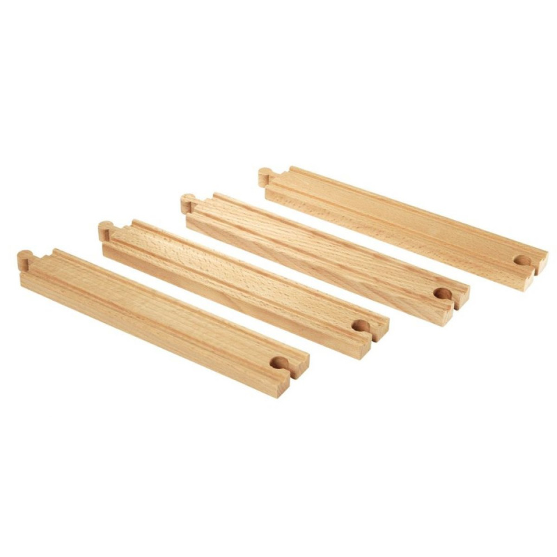 Brio 33341 Dlouhé koleje rovné, 216 mm, 4 ks