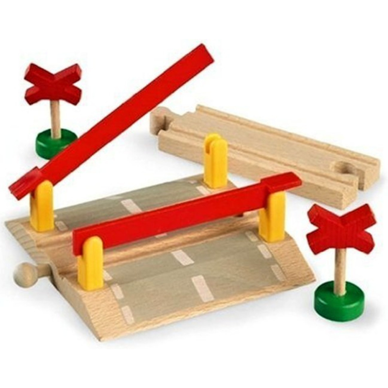 Vláčkodráha přejezd - Železniční se závorami a kolejí (Brio)