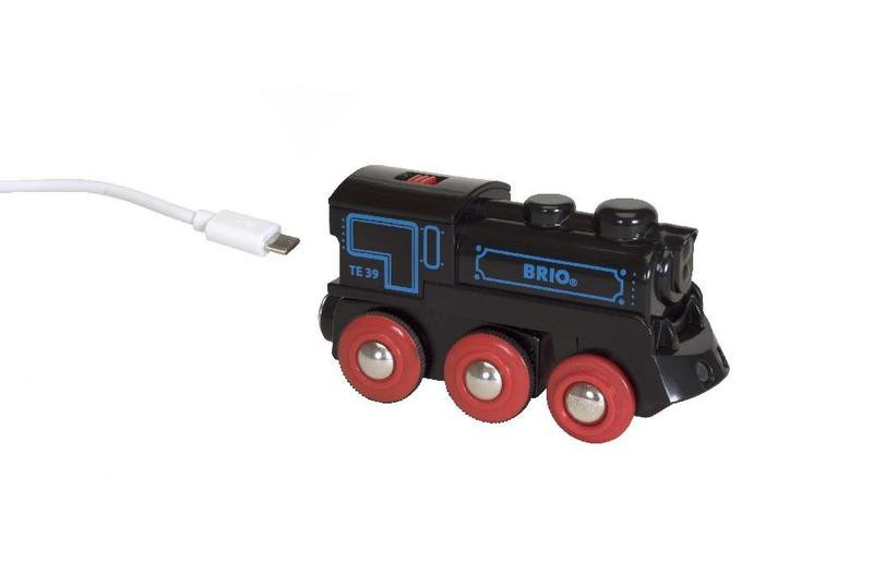 Vláčkodráha mašinka - Elektrická s pohonem, Nabíjecí přes USB mini kabel (Brio)