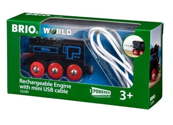 Vláčkodráha mašinka - Elektrická s pohonem, Nabíjecí přes USB mini kabel (Brio)