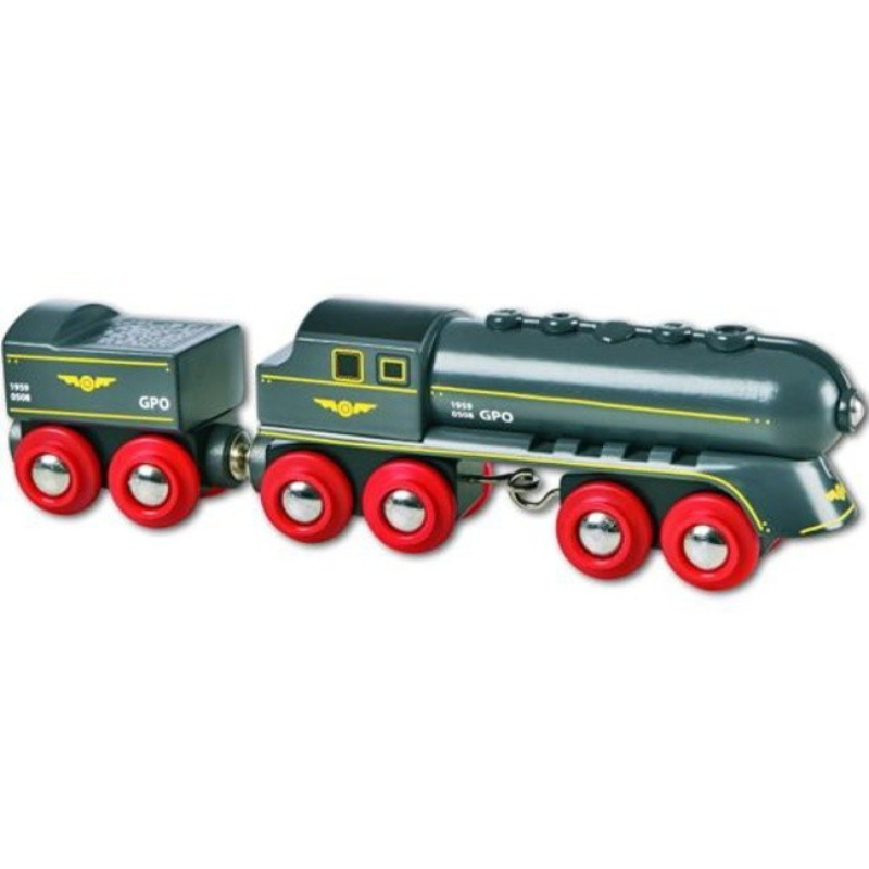 Vláčkodráha vláček - Rychlý šedý vlak s tendrem (Brio)