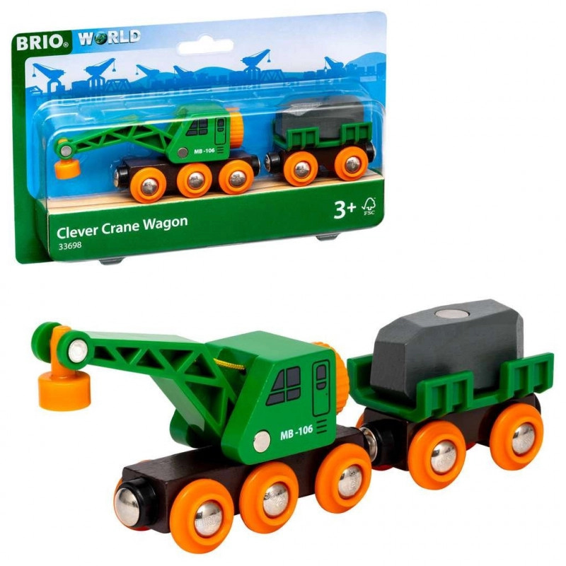 Brio 33698 Vagon + jeřáb