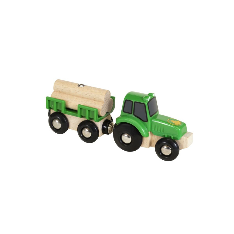Vláčkodráha auto - Traktor s přívěsem a nákladem (Brio)