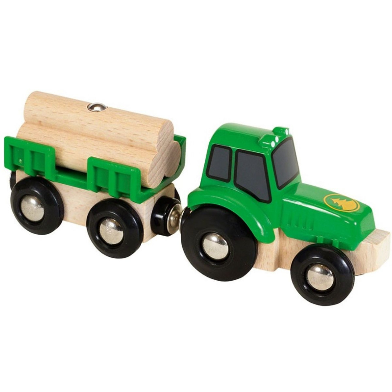 Vláčkodráha auto - Traktor s přívěsem a nákladem (Brio)