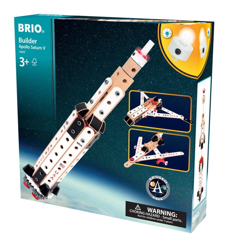 Brio builder 34607 stavebnice nasa apollo saturn v