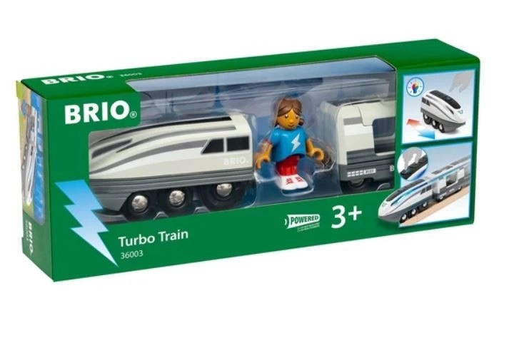 Vláčkodráha mašinka - Elektrická s pohonem, Nejrychlejší turbo (Brio)