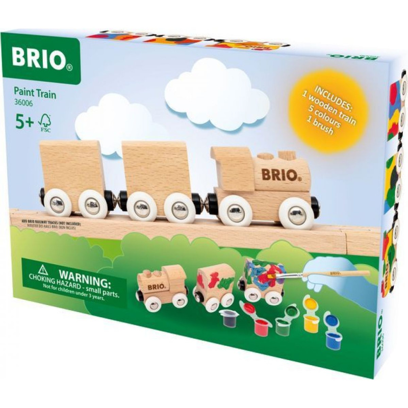 Vláčkodráha vláček - Kreativní sada s barvami (Brio)