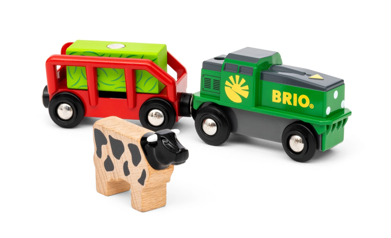 Vláčkodráha mašinka - Elektrická s pohonem, Farmářský vlak (Brio)