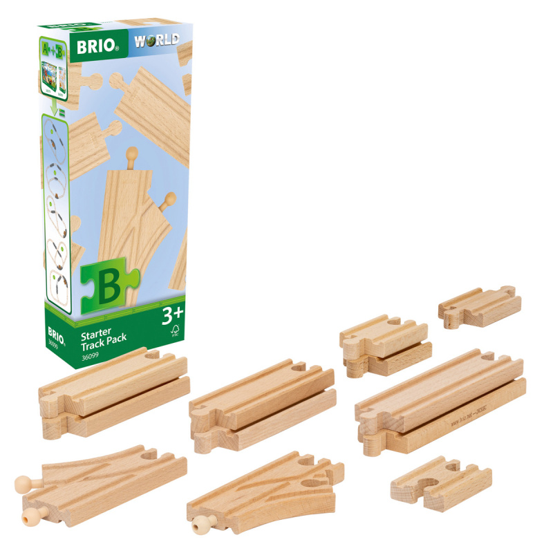 Vláčkodráha set kolejí - Startovací sada, 12ks (Brio)