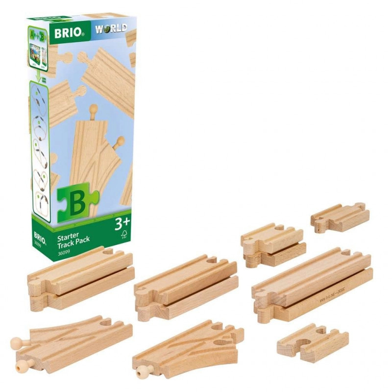 Vláčkodráha set kolejí - Startovací sada, 12ks (Brio)