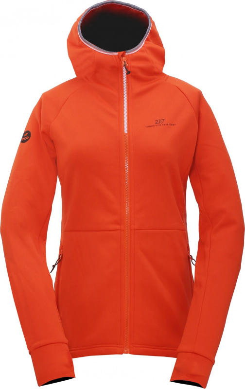 Dámská powerfleece mikina s kapucí 2117 Linsell - Eco oranžová Velikost: XL