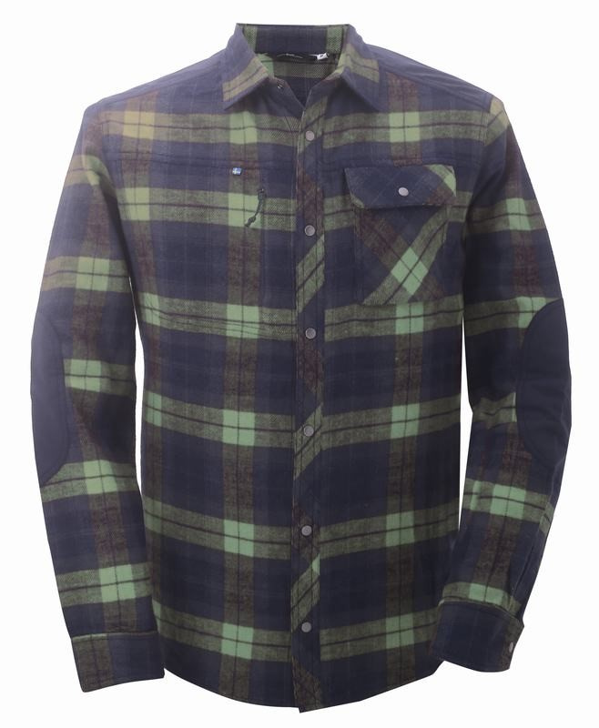 2117 of Sweden 2117 SVEG - ECO pánská flanelová košile, zelená "Forest Green" Velikost: XXL