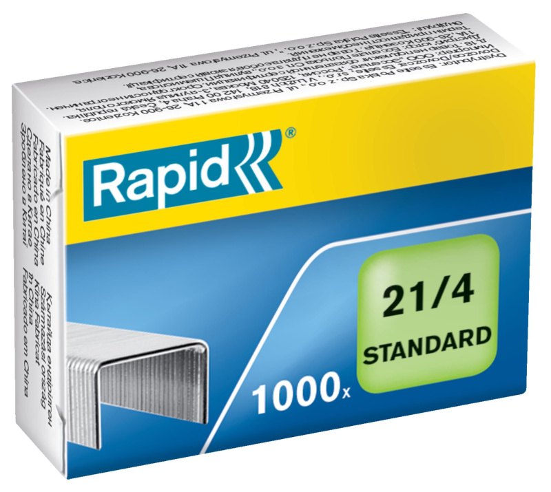 Drátky do sešívaček Rapid Standard 21/4, 1000 ks
