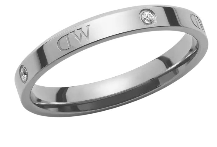 Daniel Wellington Originální ocelový prsten s krystaly Classic Lumine DW0040023 60 mm