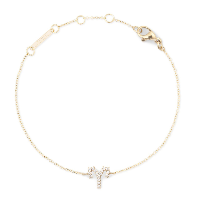 Daniel Wellington Pozlacený řetízkový náramek znamení Beran Crystal Zodiac DW00400907