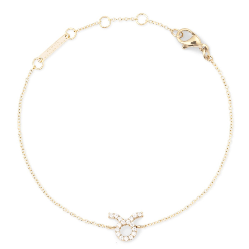 Daniel Wellington Pozlacený řetízkový náramek znamení Býk Crystal Zodiac DW00400908