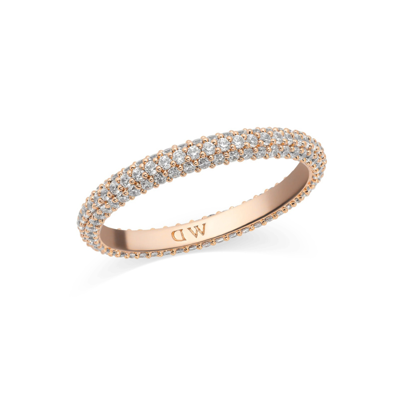 Daniel Wellington Třpytivý bronzový prsten s kubickými zirkony Pavé DW0040169 54 mm