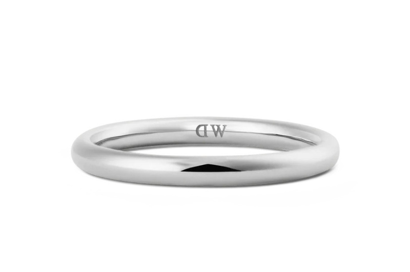 Daniel Wellington Minimalistický unisex prsten z oceli Arch DW0040189 58 mm