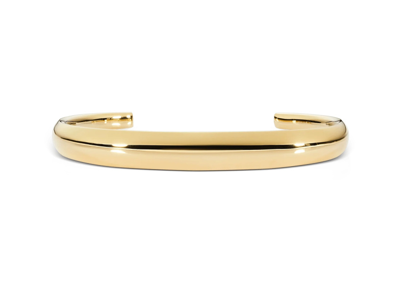 Daniel Wellington Pevný otevřený náramek z pozlacené oceli Flow DW00402072 16,5 cm
