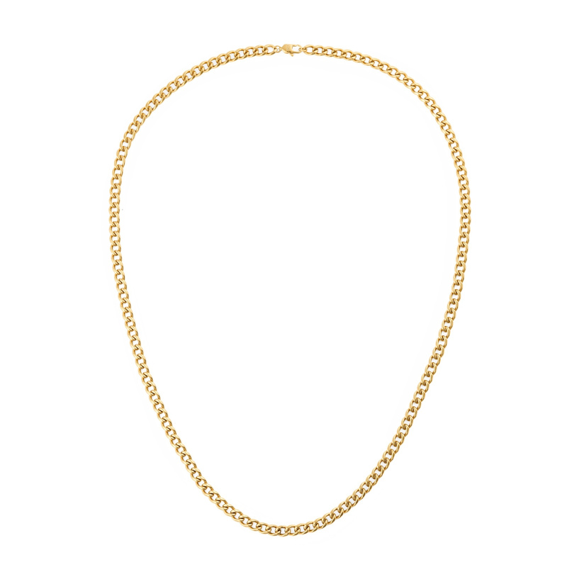 Daniel Wellington Pozlacený unisex náhrdelník z oceli Ellipse DW00402102 45 cm