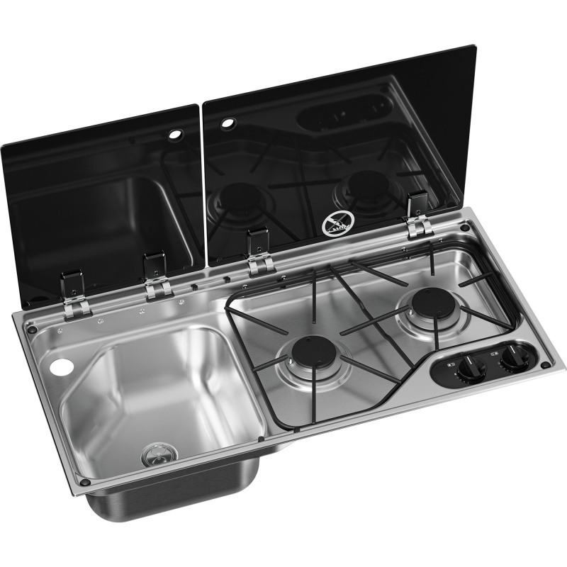 DOMETIC Kombinace varné desky a dřezu CVC 1700G - dřez vlevo