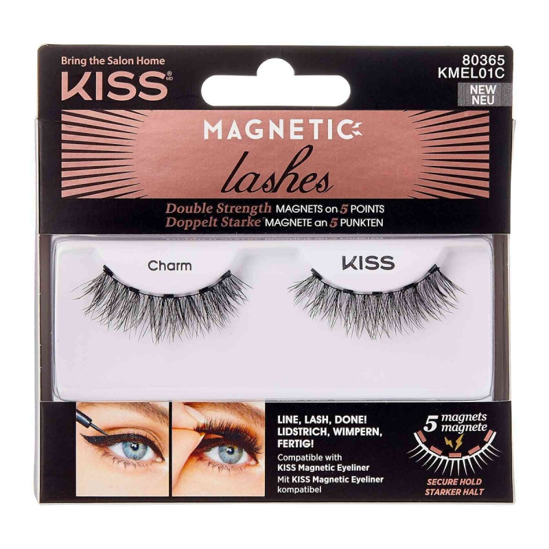 KISS Magnetic Lashes řasy pro aplikaci na magnetickou linku 01 Charm 1 pár