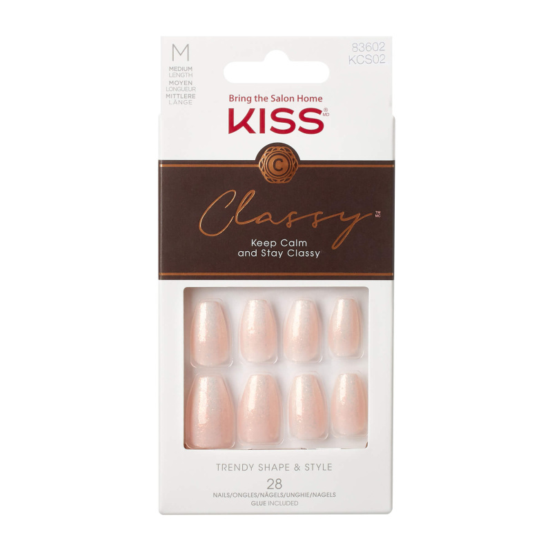 KISS Classy Nails Cozy Meets Cute umělé nehty medium 28 ks