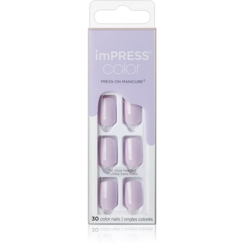 KISS imPRESS Color Short umělé nehty samolepicí Picture Purplect 30 ks