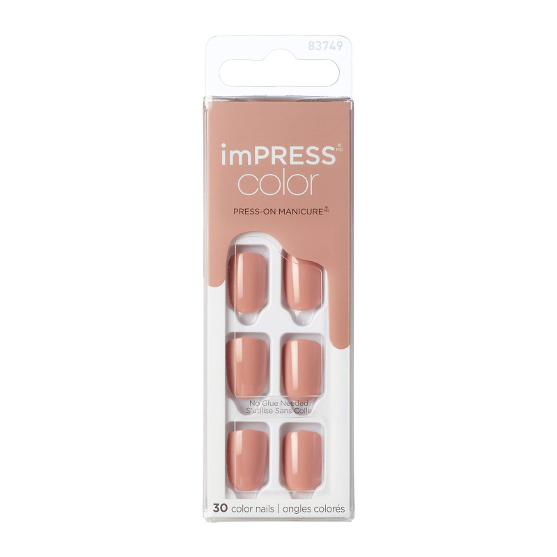 KISS imPRESS Color Short umělé nehty Sandbox 30 ks