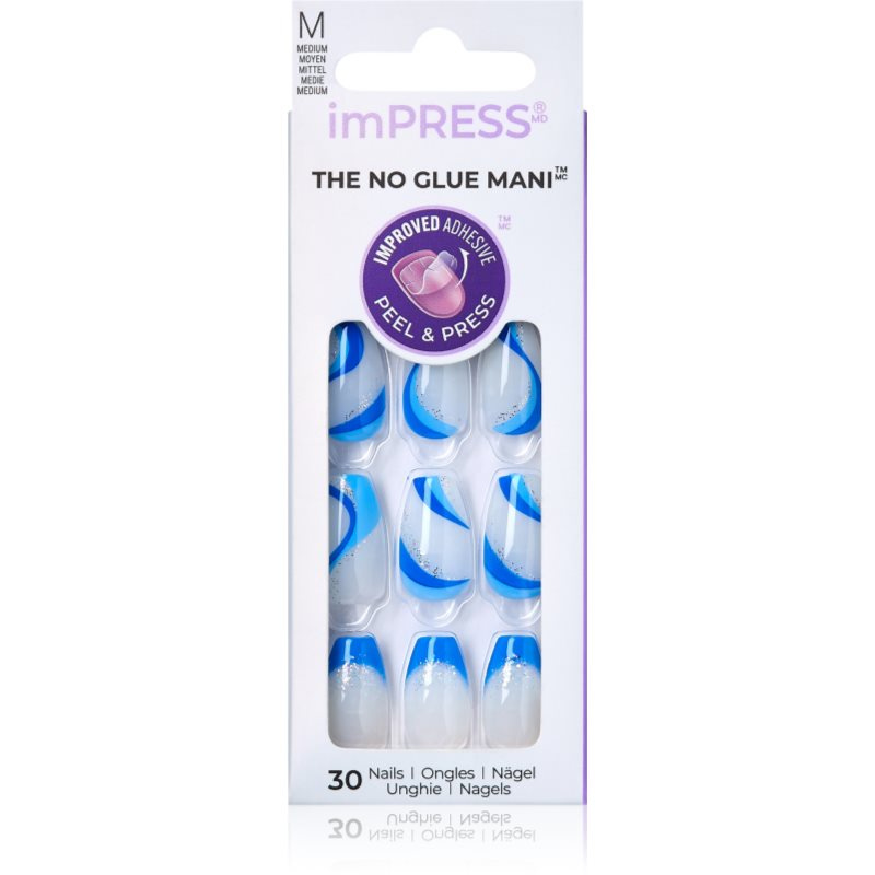 KISS imPRESS The No Glue Mani Medium umělé nehty Mesmerize 30 ks