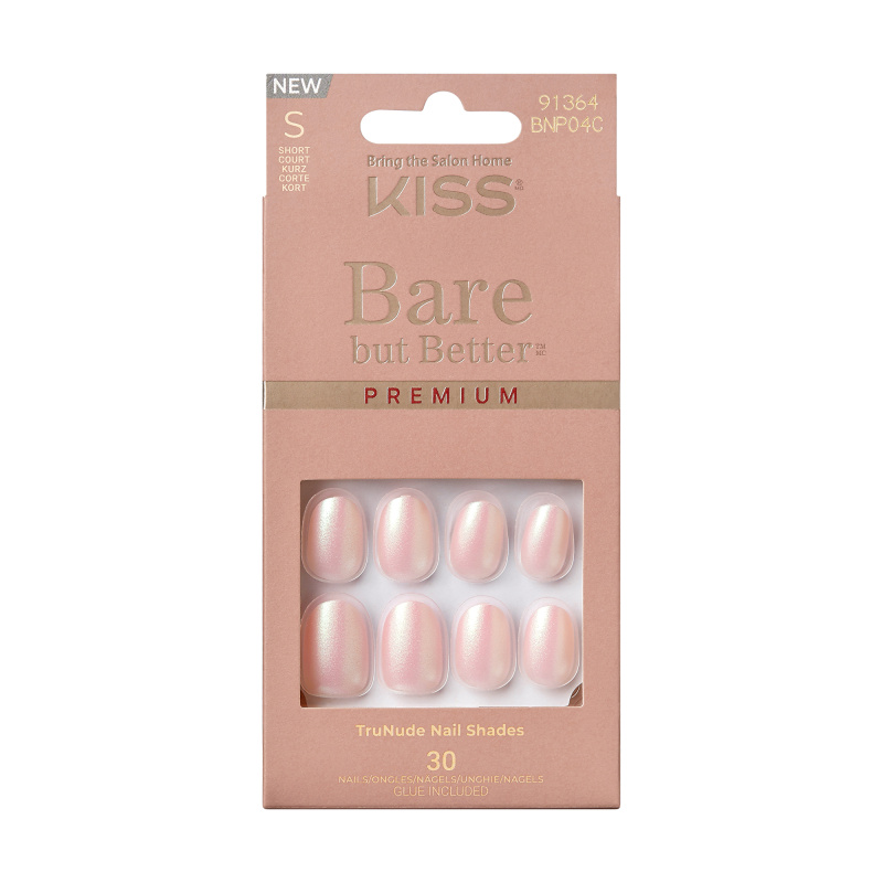 KISS Bare But Better Premium umělé nehty Mocha 30 ks