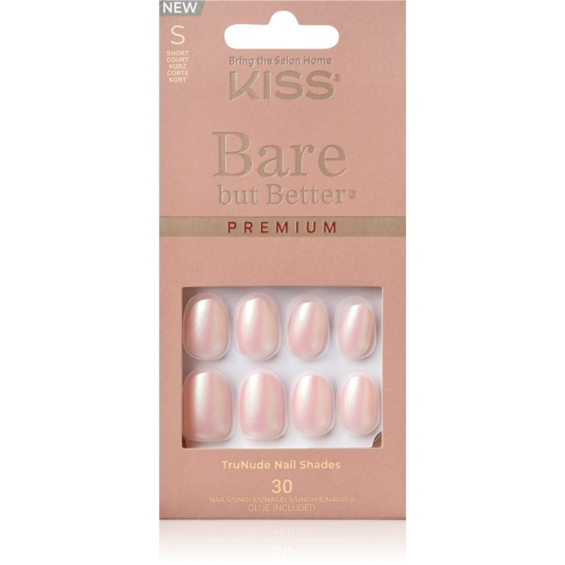 KISS Bare But Better Premium umělé nehty Mocha 30 ks