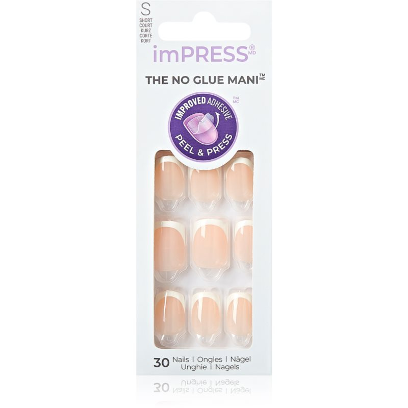 KISS imPRESS The No Glue Mani umělé nehty samolepicí Model 30 ks