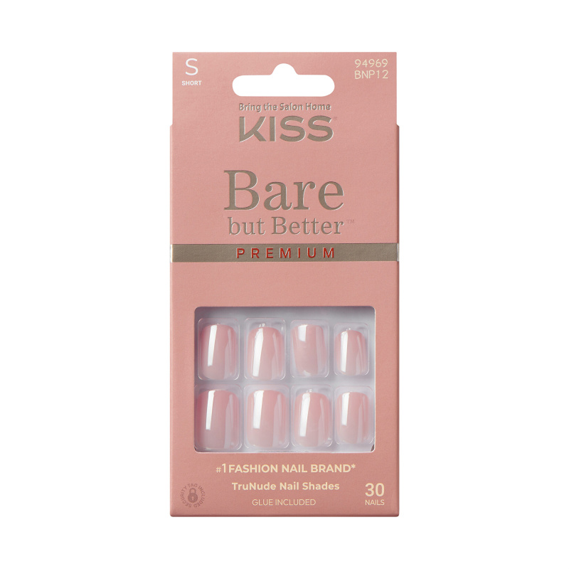 KISS Gelové nehty Bare-But-Better Premium 30 ks