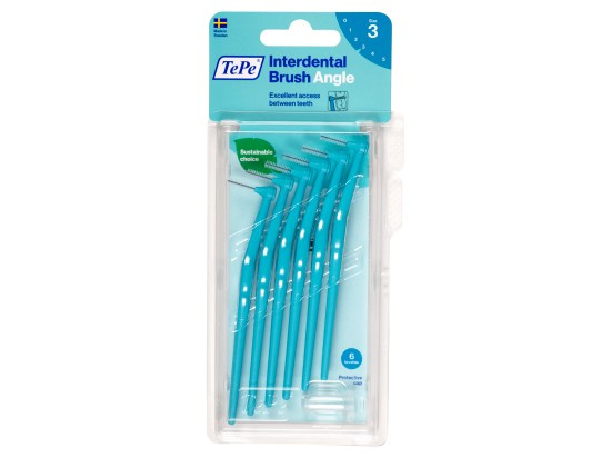 TEPE Mezizubní kartáčky Angle modré 0,6 mm v blistru 6 ks