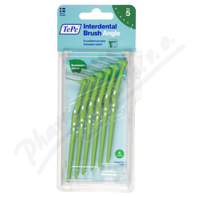 TEPE Mezizubní kartáčky Angle zelené 0,8 mm v blistru 6 ks